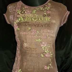 SUZIE IN THE CITY PETITE M brown with pink